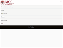 Tablet Screenshot of mccacademy.org